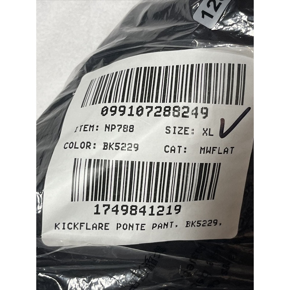 Madewell Knit Kick Flare Ponte Pants Womens XL High Rise Stretch Black Pull On - Picture 9 of 9